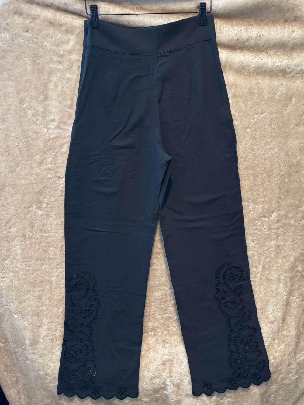 Sézane - Fausto Trousers - Size 2/34 - Black Embroidery - Picture 6 of 12